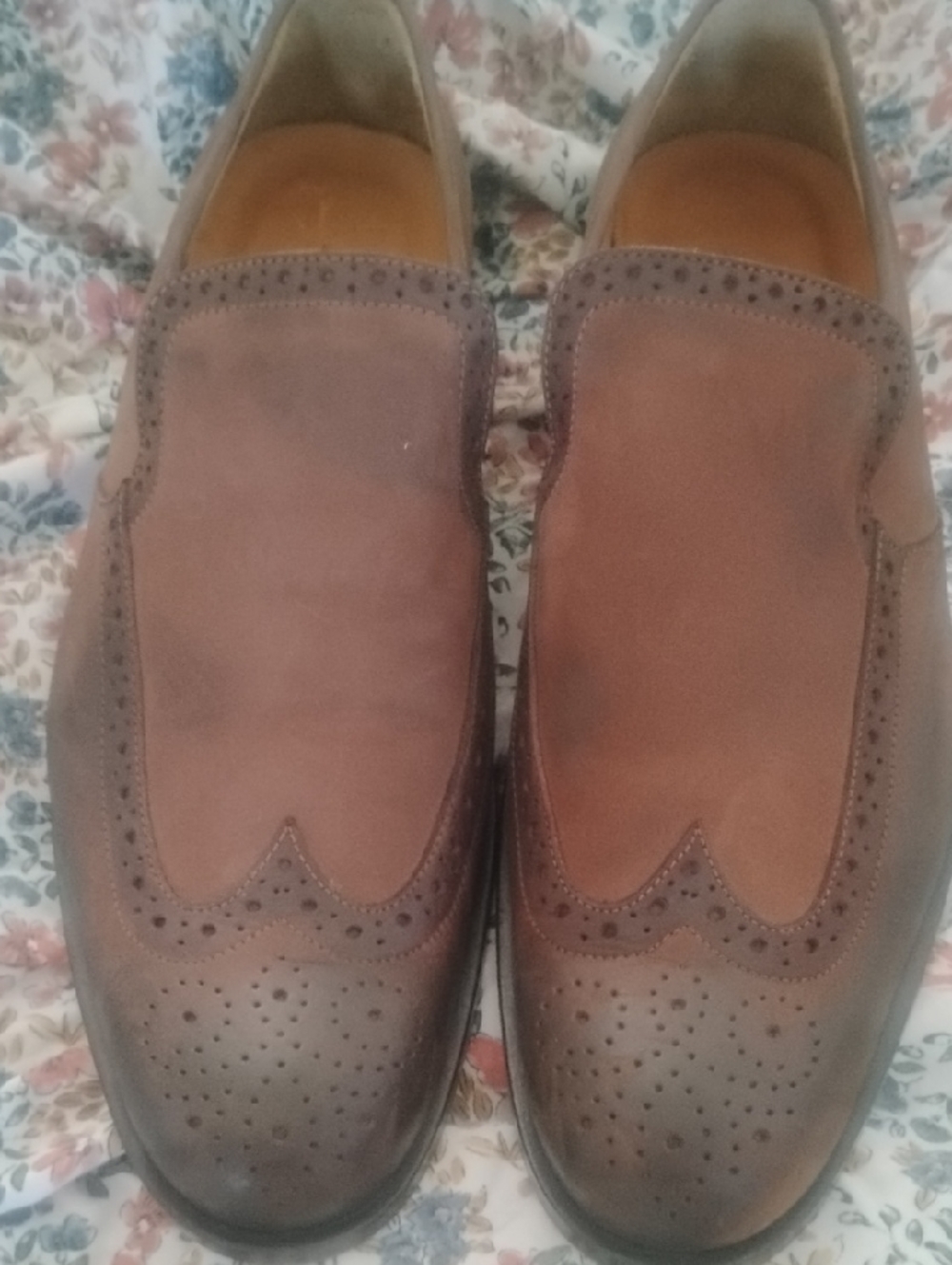 Men's Billy Reid Brown Leather Broque Wingtip Loafers Sz 11